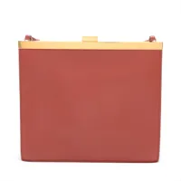 セリーヌ クラスプミニ レザー ショルダーバッグ レッド