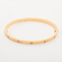 ハーフ　czダイヤ　オーバル　バングル カルティエ ラブ SM ハーフ ダイヤ ブレスレット 750(PG) 18.3g