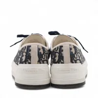 大人気Christian Dior スニーカー ベージュ/ネイビー クリスチャンディオール WALK'N'DIOR レザー×ファブリック スニーカー