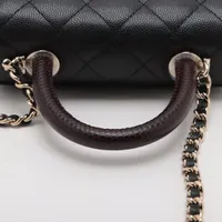 CHANEL ココハンドル キャビア with リザード バッグ ミニ シャネル CHANEL ココハンドルXS Vステッチ ピンク/GD金具