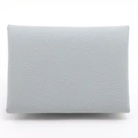 ◇エルメス◇カルヴィ/デュオ/ヴォーエプソン/コインケース/シルバー金具 エルメス カルヴィ デュオ ヴォーエプソン コインケース ブルー