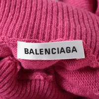 BALENCIAGA バレンシアガ 18年製 544179 ボルドー タートルネックスカーフ プルオーバーニット ボルドー XS トップス ウール レディース 中古 BALENCIAGA - バレンシアガ 18年製 544179 ﾎﾞﾙﾄﾞｰ ﾀｰﾄﾙﾈｯｸｽｶｰﾌ
