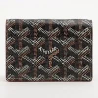 【超極美品】GOYARD マルゼルブ カードケース　グレー　名刺入　ヘリンボーン ゴヤール ヘリンボーン マルゼルブ PVC カードケース ブラック 名刺