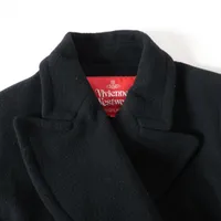 人気♡ヘリンボーン♡美品♡ヴィヴィアンウエストウッド オーブボタン ウールコート ヴィヴィアンウエストウッドレッドレーベル ウール ハーフコート