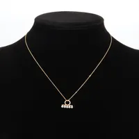 タサキ バランス パール チャーム ネックレス 750(YG) 2.3g 約1.0mm