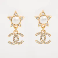 シャネル ココマーク スター F24C ピアス(両耳用) ラインストーン