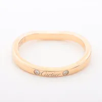 Cartier リング バレリーナ カーブ 3P ダイヤ Au750 PG Cartier リング バレリーナ カーブ 3P ダイヤ Au750 PG