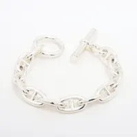 GM12コマ刻印ありふブレスレット エルメス シェーヌダンクルGM ブレスレット 12コマ 925 69.2g