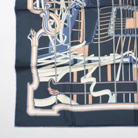 【優雅に舞う氷の輝き】HERMES カレ 90 La Ligne Coup de Fouet HERMES エルメス カレ90 La Ligne Coup de Fouet ローズ