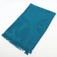 【SY☆】エルメス ニューリブリス ストール カシミヤ シルク ブルー エルメス ニューリブリス ストール カシミヤ ブルー A3627381