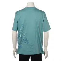 エルメス 22SS コットン Tシャツ M メンズ エメラルドグリーン 21-5757
