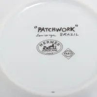 エルメス パッチワーク カップ&ソーサー 陶器 ホワイト 底印「&」「日