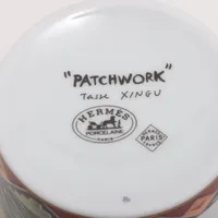 エルメス パッチワーク カップ&ソーサー 陶器 ホワイト 底印「&」「日