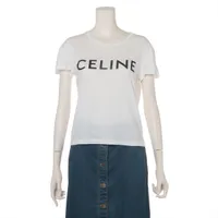 セリーヌ コットン Tシャツ S レディース ホワイト X237370E A3628885