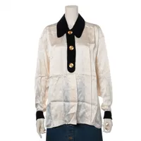 シャネル CHANEL ブラウス シャツ ココボタン ハンガー付き シャネル 42 ブラウス シャネル ココボタン