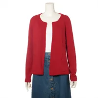 シャネル 04P カシミヤ カーディガン 42 レディース レッド
