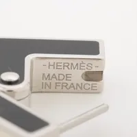エルメス Hロゴ ピアス(片耳用) メタル ブラック シングルピアス