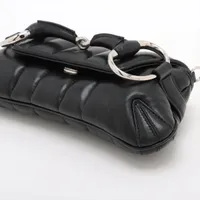 超希少美品 グッチ ホースビット ボディバッグ レザー ブラック グッチ ホースビット レザー 2WAYショルダーバッグ ブラック
