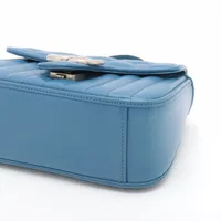 グッチ GGマーモント レザー 2WAYショルダーバッグ ブルー