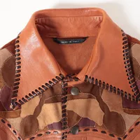 入手困難✨ グッチ ミリタリージャケット シェリーライン トムフォード期 茶色 GUCCI(グッチ) トムフォード期レザージャケット308719 XN443