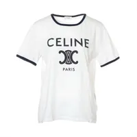 セリーヌ トリオンフ エディ期 コットン Tシャツ L レディース