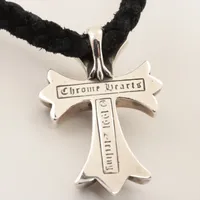 クロムハーツ スモールCHクロス ネックレス 925 41.4g W