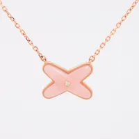 ショーメ ジュ ドゥ リアン ピンクオパール ダイヤ ネックレス 750(PG