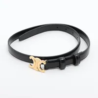 セリーヌ トリオンフ ベルト 70 レザー ブラック A3635333｜中古
