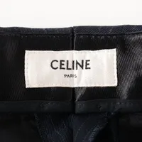 最終値下げ　セリーヌ ワンプリーツモダンパンツ　44 CELINE】ミニ 16（セーズ）/ サテンドカーフスキンン (CELINE