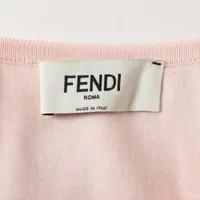 美品 フェンディ ズッカ柄 22年 ニットワンピース 36 ホワイト インナー付 FENDI フェンディ FZDA17 ズッカ柄 FF ニット ワンピース ピンク