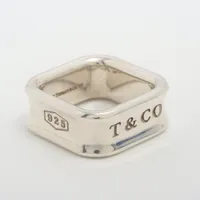 ティファニー　スクエアリング　1837 sv925 tiffany a167 1837 スクエアリング シルバー925 約7号 - メルカリ