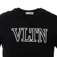 最高級 ヴァレンティノ ブラックTシャツ ヴァレンティノ VLTNロゴ 22年 コットン Tシャツ XS メンズ