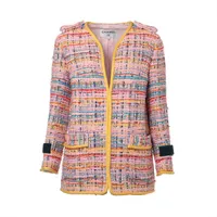 シャネル ココボタン P56 アクリル ジャケット 38 レディース マルチ