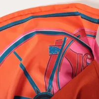 エルメス シルク ノースリーブワンピース 36 レディース オレンジ