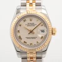 ロレックス デイトジャスト 179173 SS×YG SS×YG AT アイボリー