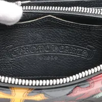 クロムハーツ REC F ZIP ウォレット レザー ブラック×マルチ