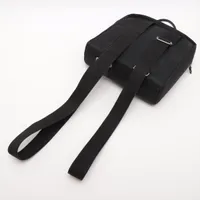 エルメス アカプルコサックアド トワルシェブロンxレザー ブラック