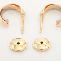 【美品】カルティエ　トリニティ　ピアス　片耳用　750 PG×WG 美品】カルティエ トリニティ ピアス 片耳用 750 PG×WG - メルカリ