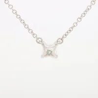 ティファニー プリンセスカット ダイヤ ネックレス Pt950 2.4g