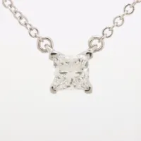 ティファニー プリンセスカット ダイヤ ネックレス Pt950 2.4g