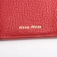 ミュウミュウ マドラスラブ 5MH021 ピンクxレッド コンパクト