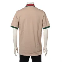 グッチ GG 24SS コットン ポロシャツ XS メンズ ベージュ 701735