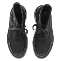 ◆美品◆CELINE◆レースアップブーツ◆BLACK◆37◆エディ期 セリーヌ エディ期 レザー ショートブーツ 34 レディース