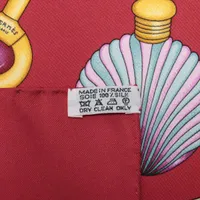 HERMES カレ90 香水ボトル スカーフ レッド エルメス カレ90 Qu'importe le flacon 香水瓶 スカーフ シルク