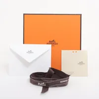 エルメス　クロシェット　ブラウン HERMES/エルメス クロシェット ネックレス ボックスカーフ