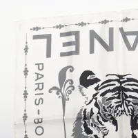 シャネル ロゴ 12A スカーフ シルク ホワイト トラ A3647479｜中古