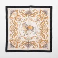 A483 【アーカイブ】エルメス カレ45 ミニスカーフ Cheval Turc HERMES エルメス カレ45 スカーフ『Cheval Turc トルコの馬