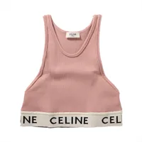CELINE - セリーヌ 【美品/国内正規】2A68L372N ロゴ入り タンクトップ/ L CELINE - セリーヌ 2A68L372N ロゴクロップドタンクトップ