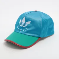 【未使用品】グッチ アディダス コラボ キャップ ブルー グッチ アディダス コラボ 帽子 キャップ ベースボール