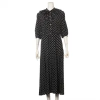 セリーヌ エディ期 シルク ワンピース 38 レディース ブラック